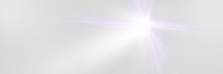 Wall Mural - bright white light explosion with lens flare, rainbow reflections, and sparkles on transparent backg