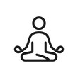 © Visual language - Meditation in lotus pose icon