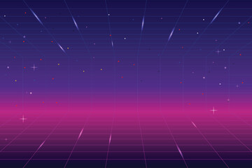 Wall Mural - pixel art background.8 bit game. retro game. for game assets in vector illustrations. retro futurism