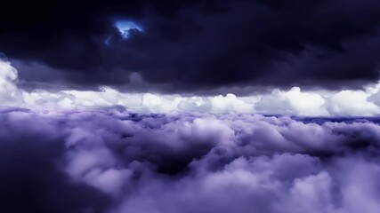 Wall Mural - dramatic cinematic animation depicting flight turbulent storm clouds captured breathtaking 4K ultra high definition video resolution