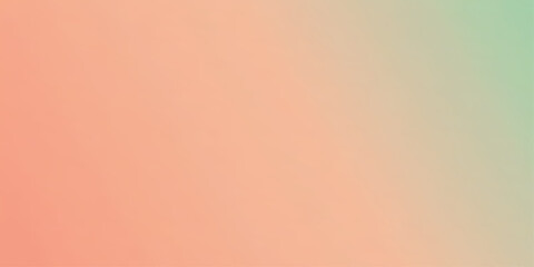 Poster - Soft gradient background with smooth blend of pastel peach and green tones, creating calming and minimalistic aesthetic