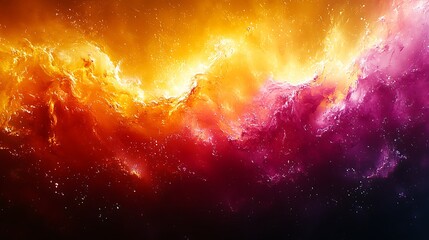Wall Mural - Abstract cosmic nebula, vibrant colors, space, celestial landscape, background