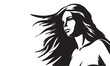 © clelia-clelia - Woman shadow silhouette black color. Hand drawn vector art.