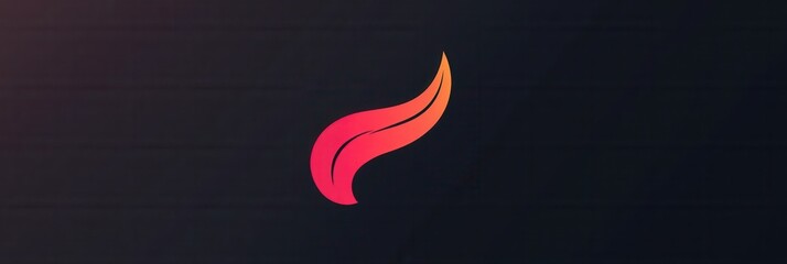 Fototapete - Sleek modern chili pepper logo with bold red color and minimalist fire icon for branding and culinary themes