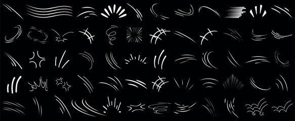 Wall Mural - line movement element design. dynamic motion graphics, abstract swirls, bursts, stars, and curves. p
