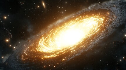 Wall Mural - Cosmic spiral galaxy, vibrant colors, space, swirling nebula, stunning celestial object, excellent for scientific visualizations