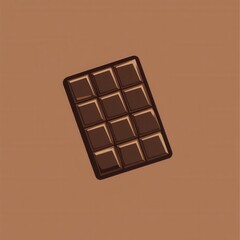 Aufkleber - Flat chocolate bar logo featuring clean and simple design with rich brown tones suitable for brand identity and packaging purposes