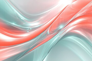 Wall Mural - Abstract background with smooth lines in red and blue colors.