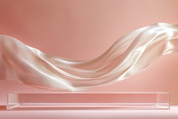 Wall Mural - Abstract background with white cloth. 3d illustration.