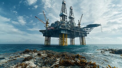 Poster - Underwater monitoring technology enhances offshore oil rig operations in ocean environment