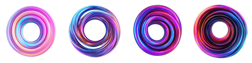 Wall Mural - captivating abstract digital showcasing a mesmerizing spiral vortex with a vibrant gradient of color