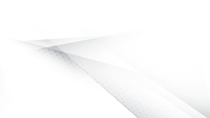 Wall Mural - abstract white and gray color, modern design stripes background with geometric shape and dot pattern