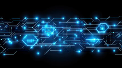 Abstract digital circuit technology background
