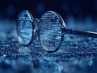 Magnifying Code, Dark Background