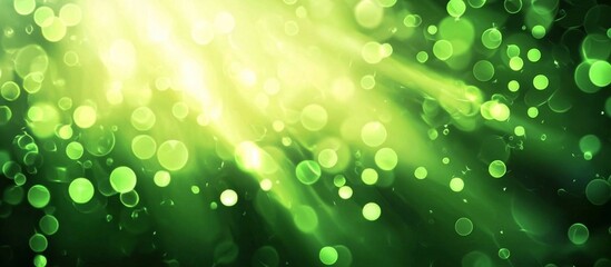 Wall Mural - Dynamic composition with an emphasis on green lighting effects.