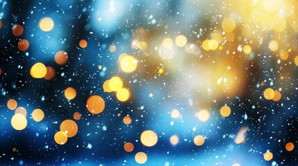 Wall Mural - This winter background features a beautifully blurred bokeh effect for a serene ambiance.