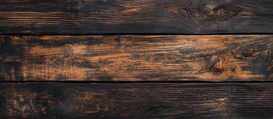 Aufkleber - Rustic dark wood texture with deep brown and black tones, featuring detailed grain patterns and weathered lines, ideal for background use.