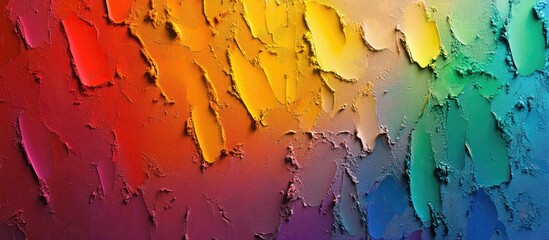 Aufkleber - Vibrant abstract texture featuring a gradient of Pride rainbow hues including red, orange, yellow, green, blue, and purple in a mixed pattern.