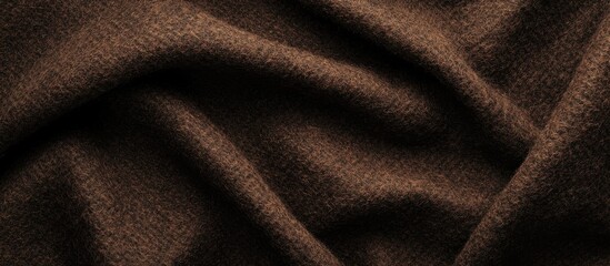 Aufkleber - Dark brown felt texture image with soft folds and shadows showcasing rich hues of brown, ideal for backgrounds and fabric design projects.