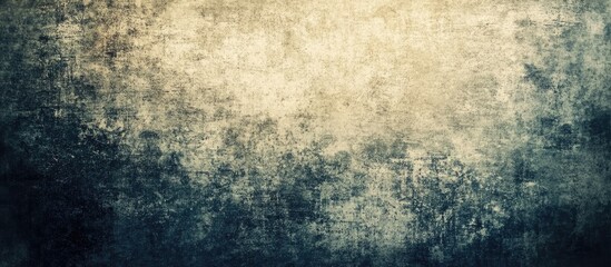 Leinwandbilder - Vintage grunge texture with a dark blue and light beige gradient, featuring an abstract aged background and ample copy space for design use.
