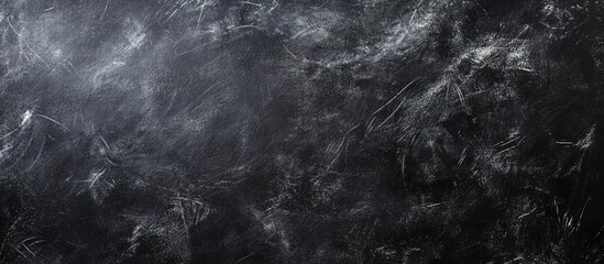 Leinwandbilder - Textured abstract black background resembling a cleaned chalkboard with subtle white scratches placed centrally for a versatile backdrop or design.
