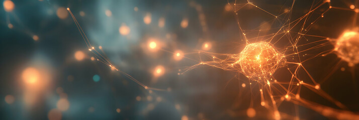 Wall Mural - a concept of a global network that connects all human thoughts -