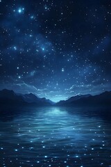 Wall Mural - starry night sky with a bright milky way