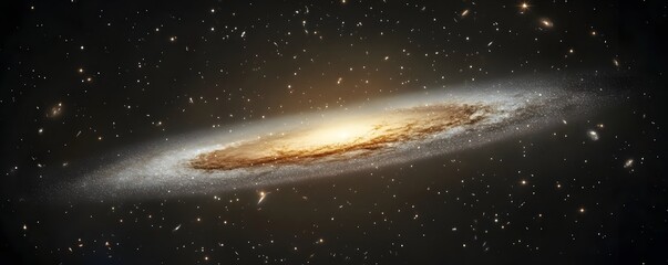 Wall Mural - distant galaxy with subtle cosmic fog and starlight