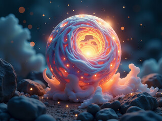 Wall Mural - magic ball, accessory of wizard, fantasy element for design. predictions, witchcraft. cover of a mag