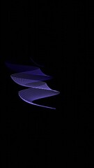 Leinwandbilder - A dynamic abstract design featuring glowing purple lines in a fluid spiral pattern, set against a black background, creating a modern and futuristic aesthetic.

