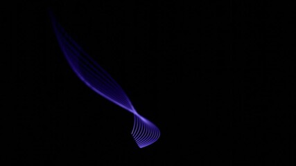 Aufkleber - A dynamic abstract design featuring glowing purple lines in a fluid spiral pattern, set against a black background, creating a modern and futuristic aesthetic.

