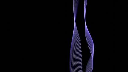 Poster - A dynamic abstract design featuring glowing purple lines in a fluid spiral pattern, set against a black background, creating a modern and futuristic aesthetic.

