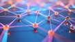 © Muhammad - Vivid digital pathways connect network nodes on a graphic with a minimalist design.