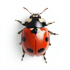 Colorful Ladybug on White