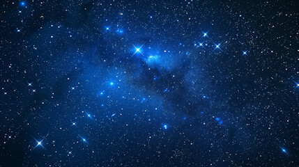 Wall Mural - Blue night sky filled with stars, depicting a serene and expansive space suitable for screensavers and astrology-themed designs.