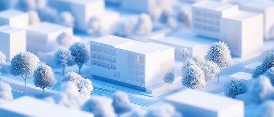 Architectural model houses representing modern rcity development