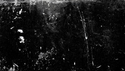 Aufkleber - distressed black grunge texture with scratches and white speckles for background, overlays, or digital design elements