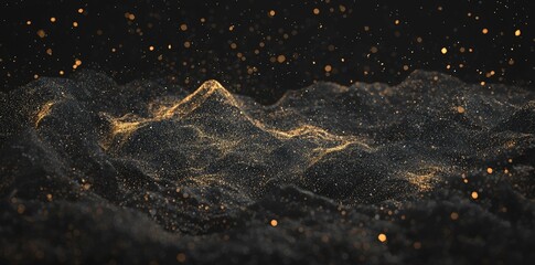 Wall Mural - a 3d abstract wallpaper featuring a dark golden and black three-dimensional background is available,