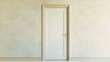 © Muhammad - Soft ivory wall enhances seamless pearl-white door.