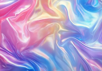 Fototapete - Radiant Satin Fabric Blending Colors for Artistic Backdrops and Creative Inspiration : Generative AI