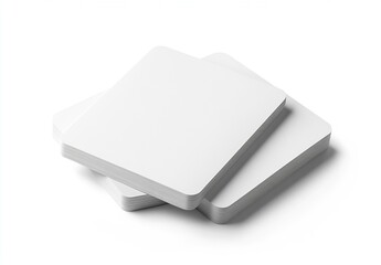 Leinwandbilder - Stack of Blank White Paper Sheets with Clean Surface for Various Creative Projects : Generative AI