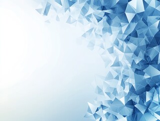 Fototapete - Stylish Abstract Blue Triangular Design for Modern Graphic Projects and Layouts : Generative AI