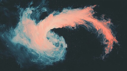 Wall Mural - the abstract neon frontal background features space and is a product of generative ai