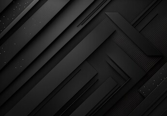 Aufkleber - Minimalist Black and Grey Abstract Background with Textured Layers and Shapes : Generative AI