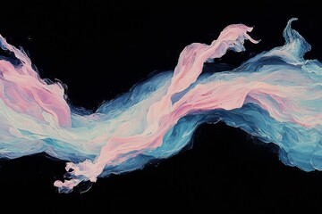 Wall Mural - abstract background featuring a blue purple gradient with added smoke, neon, and glow effects