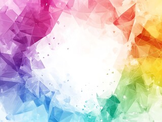 Fototapete - Vibrant Colorful Abstract Background with Rainbow Hues and Triangle Shapes : Generative AI