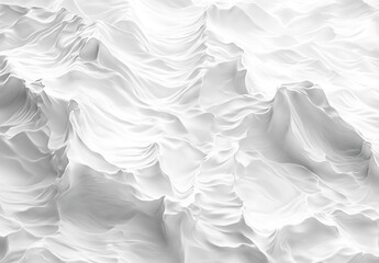 Leinwandbilder - Elegant flowing white fabric texture resembling soft waves bringing a sense of calm and serenity : Generative AI