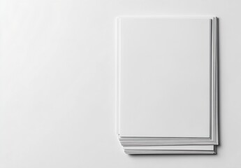 Fototapete - Clean White Sheets of Paper Arranged Neatly for Artistic or Office Use : Generative AI