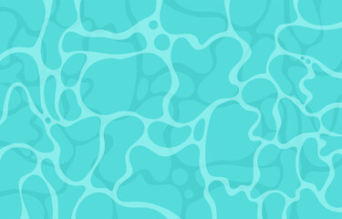 Wall Mural - Water texture surface background.Aqua marine summer pool, ocean, sea wave abstract background.Vector graphic illustration.