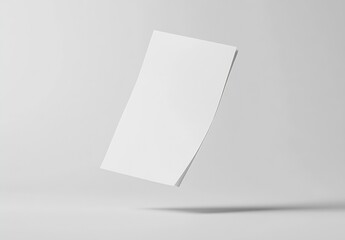 Leinwandbilder - Minimalist Floating White Sheet of Paper with Soft Shadows Perfect for Presentation : Generative AI